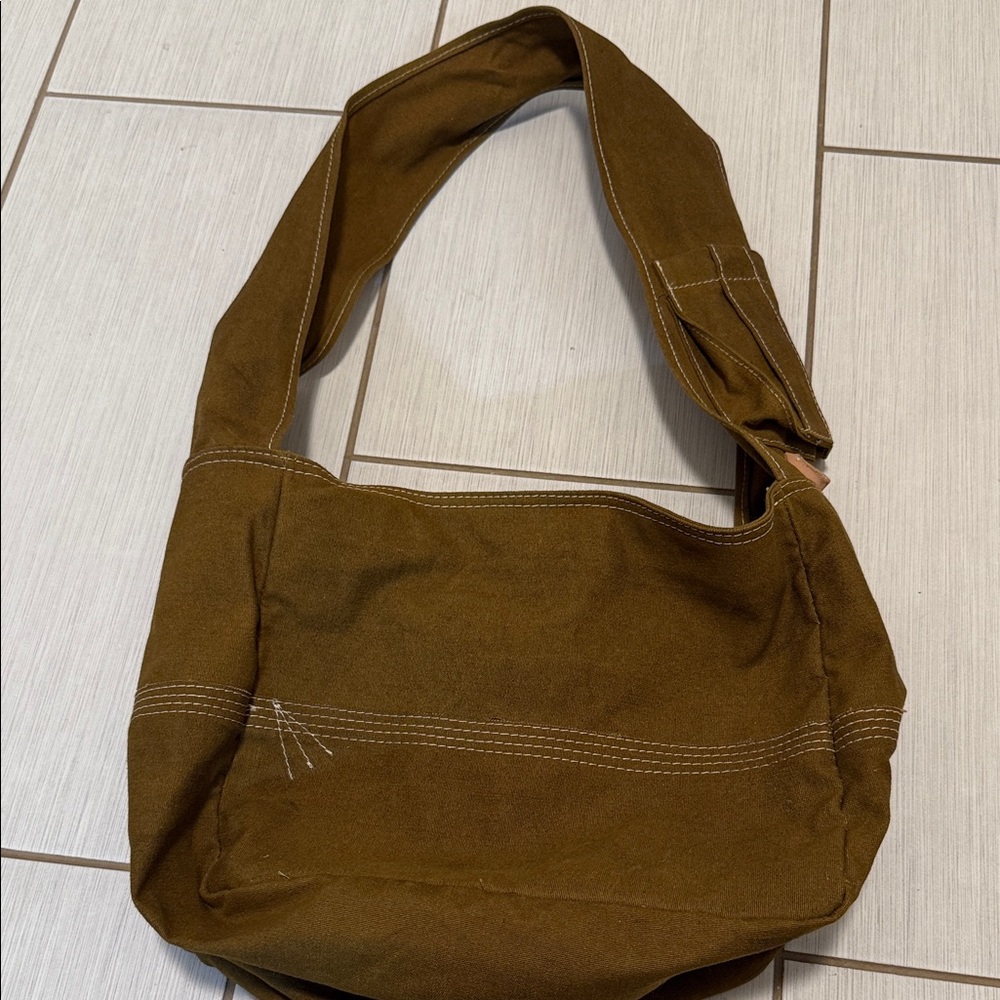 We The Free Tan Canvas Hobo Bag